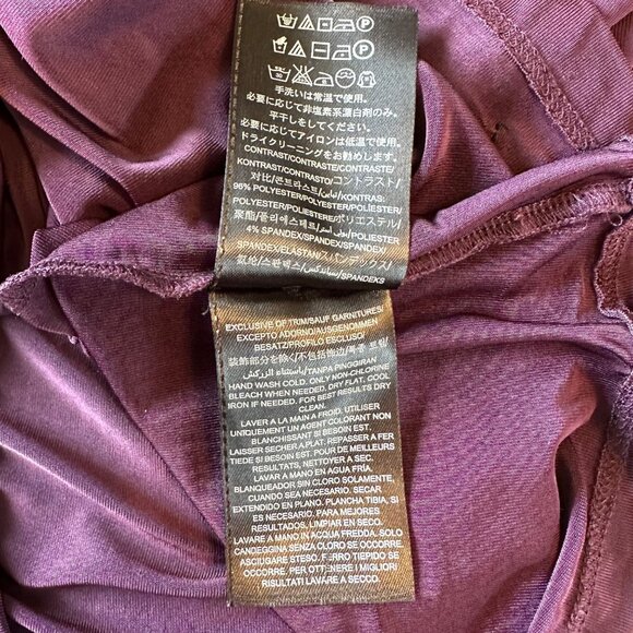 Guess Womens Sleeveless Drape Front Top Size L Viscose Blend Plum - Picture 8 of 11